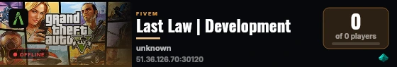 Last Law | Development live status badge
