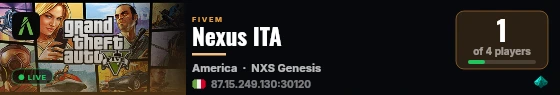 Nexus ITA live status badge