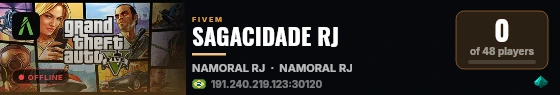 SAGACIDADE RJ live status badge