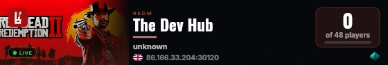 The Dev Hub live status badge