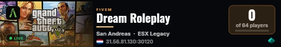 Dream Roleplay live status badge