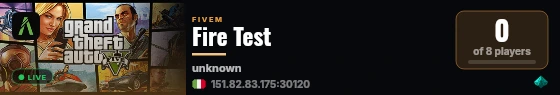 Fire Test live status badge