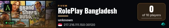 RolePlay Bangladesh live status badge