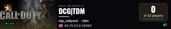 DCG|TDM live status badge