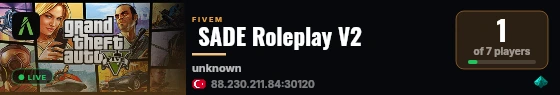  SADE Roleplay V2  live status badge