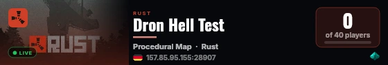 OiDevTest - DronHell live status badge