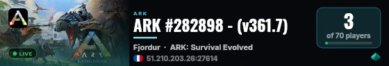 ARK #282898 - (v361.7) live status badge