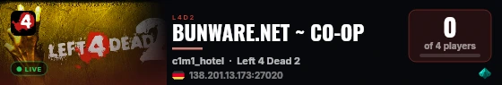BUNWARE.NET ~ CO-OP live status badge