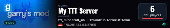 My TTT Server live status badge