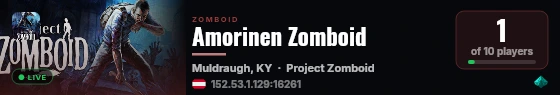 Amorinen Zomboid live status badge