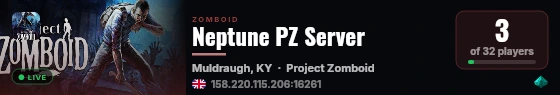 Neptune PZ Server live status badge