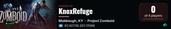 KnoxRefuge live status badge