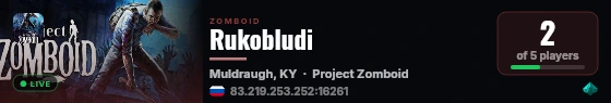 Rukobludi live status badge