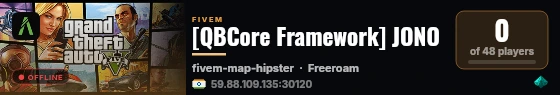 [QBCore Framework] JONO live status badge