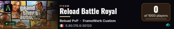 Reload Battle Royal live status badge