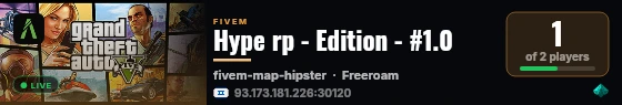 Hype rp - Edition - #1.0 live status badge