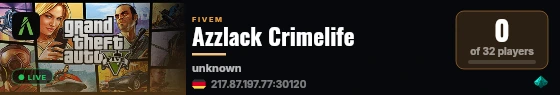 Azzlack Crimelife live status badge