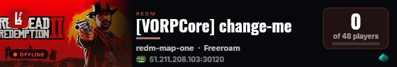 [VORPCore] change-me live status badge