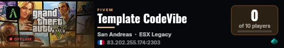 Template CodeVibe live status badge