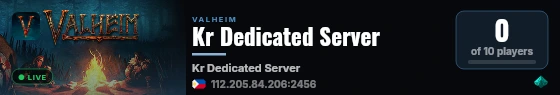 Kr Dedicated Server live status badge