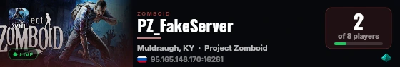 PZ_FakeServer live status badge