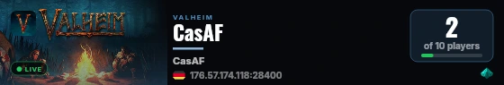 CasAF live status badge
