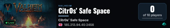 Citr0s’ Safe Space live status badge