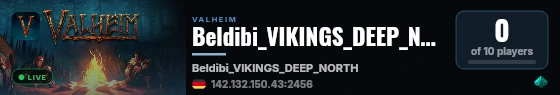 Beldibi_VIKINGS_DEEP_NORTH live status badge