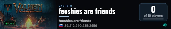 feeshies are friends live status badge