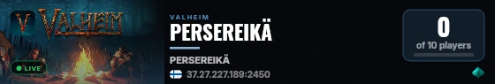PERSEREIKÄ live status badge