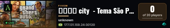 𝓖𝓞𝓞𝓓 city  - Tema São Paulo live status badge