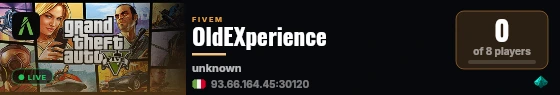 OldEXperience live status badge