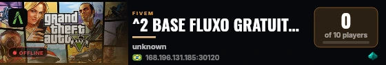 ^2 BASE FLUXO GRATUITA 2.0 😈 ^7 | ✔️ A MELHOR BASE GRATUITA DO FIVEM ✔️ | 🌀 https://discord.gg/79a4d7YJQ3  live status badge