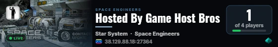 Hosted By Game Host Bros live status badge