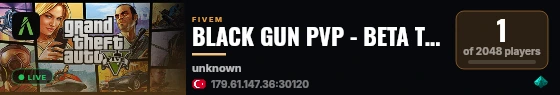 BLACK GUN PVP - BETA TEST live status badge