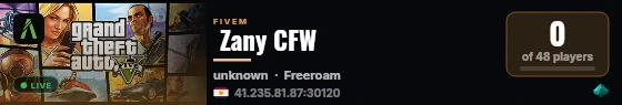  Zany CFW live status badge