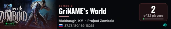 GriNAME`s World live status badge