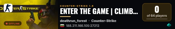 ENTER THE GAME | CLIMB THE RANK live status badge