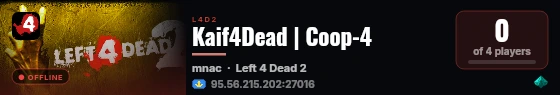 Kaif4Dead | Coop-4 live status badge