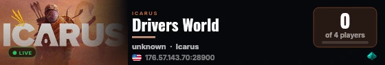 Drivers World live status badge