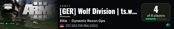 [GER] Wolf Division | ts.wolf-division.de live status badge