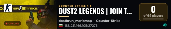 DUST2 LEGENDS | JOIN THE FIGHT live status badge