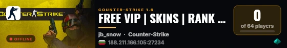 FREE VIP | SKINS | RANK | DUST2 live status badge