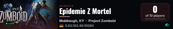 Epidemie Z Mortel live status badge