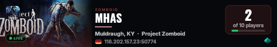 MHAS live status badge