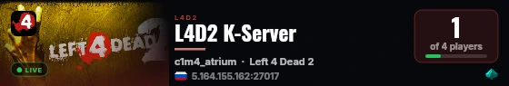 L4D2 K-Server live status badge