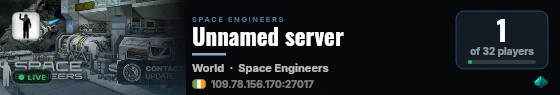 Unnamed server live status badge