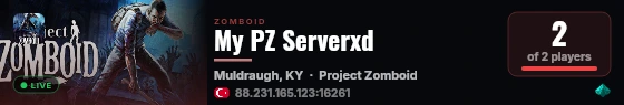 My PZ Serverxd live status badge