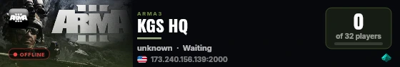 KGS HQ live status badge