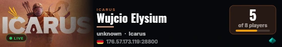 Wujcio Elysium live status badge